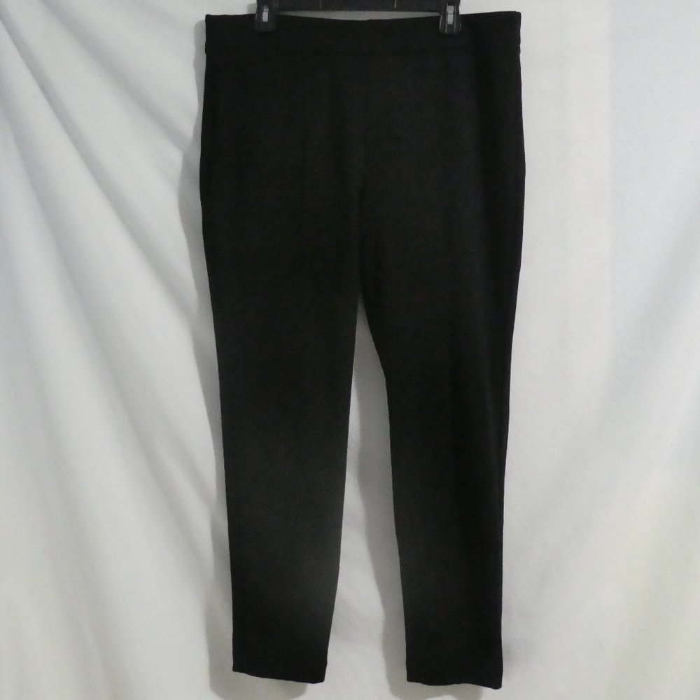 CROFT & BARROW STRETCH | large | Solid Black Pants | Stretchy Waistband | GUC
